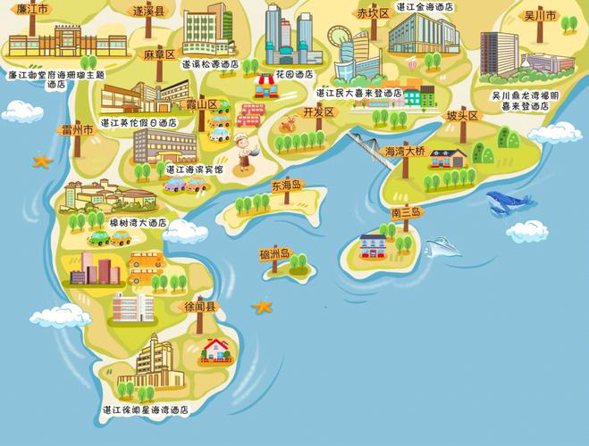 昌江手绘地图旅游的艺术指南